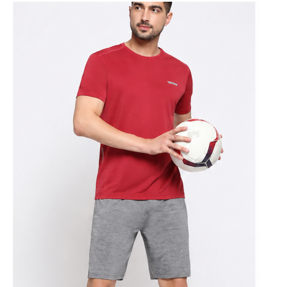 Performance Men Solid Swift Dry Crew Neck T-Shirt - Image 3